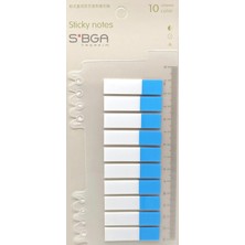 Mikasso Şeffaf Mavi Yarım Postit Post-It Post It. Kitap Ayracı Ayraç Postit Sticker 200 Yaprak Yapışkanlı No