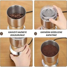 Renas Store Elektrikli Kahve Keten Tohumu Baharat Öğütücü 2 Bıçak 150W