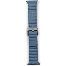 Zenvia Znv Apple Watch 42MM Magnus Mıknatıslı Silikon Kordon - Mavi ZNV2029