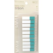 Mikasso Şeffaf Turkuaz Yeşil Yarım Postit Post-It Post It. Kitap Ayracı Ayraç Postit Sticker 200 Yaprak Yapı