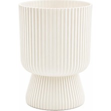Omnipazar SO-LTSA01 Lotus Ayaklı Plastik Vazo Çiçek Saksı 1.8 Litre No: 1