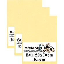 Mikasso Krem Eva 50X70 cm 3 Adet Eva Süngeri Okul Kreş Anasınıfı Elişi Etkinlikleri