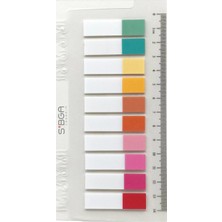 Mikasso Şeffaf Renkli Postit Post-It Post It. Kitap Ayracı Ayraç Postit Sticker Not Kağıdı 200 Yaprak Yapışk