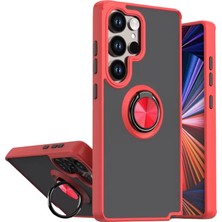 Zenvia Znv Samsung Galaxy S26 Ultra Montreal Yüzüklü Silikon Kapak - Kırmızı ZNV2029