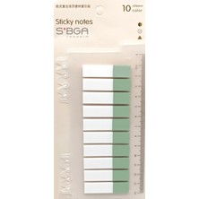 Mikasso Şeffaf Yeşil Yarım Postit Post-It Post It. Kitap Ayracı Ayraç Postit Sticker 200 Yaprak Yapışkanlı N