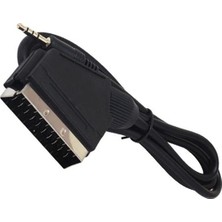 Zenvia Znv Powermaster PM-12979 Uydu Alıcısı Av Kablo 3.5 mm Stereo Erkek-Scart Kablo 1.2 Metre Uzun Jac