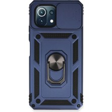 Zenvia Znv Xiaomi Mi 11 Lite Kılıf Pars Lens Yüzüklü Silikon - Lacivert ZNV2029