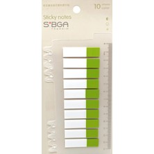 Mikasso Şeffaf Yeşil Yarım Postit Post-It Post It. Kitap Ayracı Ayraç Postit Sticker 200 Yaprak Yapışkanlı N
