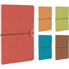 Mikasso Keepnotes Esnek Deri Kapak Not Defteri 13X21CM 120 Yaprak Çizgili (3 Lü Paket) Küp Not Kağıdı