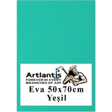 Mikasso Yeşil Eva 50X70 cm 1 Adet Eva Süngeri Okul Kreş Anasınıfı Elişi Etkinlikleri