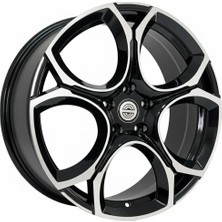 Lja AKD-A034-02 7.5X17" 5X112 ET45 57.1 Black Machined 17 Inç Jant Takımı (4 Adet)