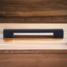 Nacario (Sert Plasti̇k) 20 Adet Köprü 192 mm Siyah Mobilya Mutfak Çekmece Dolabı Dolap Kulbu Kulpu Kulpları