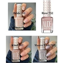 Nacario Pastel 4’lü Oje Seti Nude Bride 751 Nude 752 Nude Kind 762 Nude Mauve Pink 767 Nail Polish