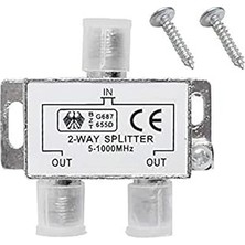 Nacario Alfais 4818 2 Li Uydu Çanak Splitter Kablo Tv Rg6 Anten Çoklayıcı Dağıtıcı