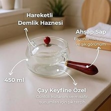 Nacario Bambum Shen Ahşap Saplı Cam Demlik