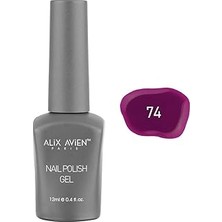 Nacario Alix Avien Mor Pembe Kalıcı Oje 74-Yoğun Renk Veren Jel Oje 12 Ml-Nail Uv Gel Polish 74