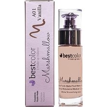 Nacario Best Сolor Il Make Up Italıano Fuild Matte Marshmallow A01 Vanilya Ton Likit Fondöten