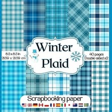 Nacario Plaid Scrapboook Paper: Of Decorative Winter Plaid Paper For Scrapbooking, Ca
