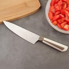 Nacario Aryıldız Plurex Big Şef Bıçağı 21 cm Koyu Bej