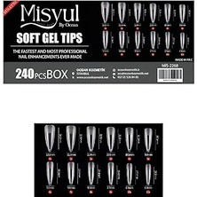 Nacario Fontenay Jel Tips Protez Tırnak Tips Uzatma Yeni Nesil 240 Adet Stiletto Şeffaf