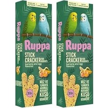 Nacario Ruppa 3lü Muz Aromalı Muhabbet Kuşu Krakeri (2 Paketi)