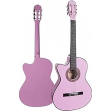 Nacario CG-396PU Solak Klasik Gitar Lila Renk Full Set Sap Ayarlı 4/4 Yetişkin Boy