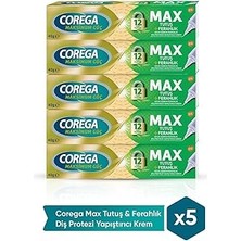 Nacario Corega Tutuş & Ferahlık Protezi Yapıştırıcı Krem 40G x 5 Adet 109496-5-1