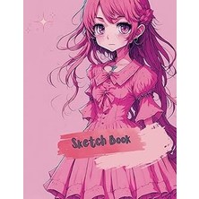 Nacario Sketch Book Unlined Large Drawing Pad Journal Anime Girl 8.5"X11" 120 Pages Cute For Teens, Girls: