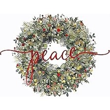 Nacario Wreath Of Peace Deluxe Boxed Holiday Cards (20 Cards, 21 Self-Sealing Envelopes)