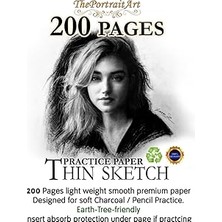Nacario Theportraitart Sketch/drawing Booklet: Earth-Friendly, Smooth Texture, Ideal For Practicing C