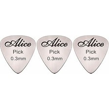 Nacario Alice Paslanmaz Çelik 0.30MM Metal Gitar Penası - 3 Adet