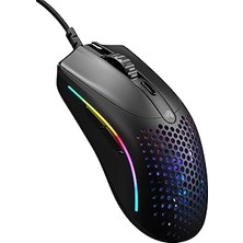 Nacario Glorious Model O 2 Mini Kablolu Siyah Faresi: Hafif 49 Gram, 26K Optik Sensör, 80 Milyon Tık