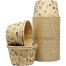 Nacario 50'li Kek Desenli Muffin Kek Kalıbı, Kek Kapsülü Cupcake Kalıbı, Airfryer Uyumlu