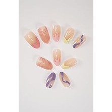 Nacario Pop Beauty Takma Tırnak Seti & Zararsız Yapıştırıcı Lila - Pembe