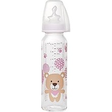 Nacario Nip 250 ml Antikolik Cam Biberon (Kız, 0-6 Ay, Pembe)