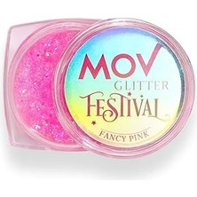 Nacario Mov Krem Glitter No:8 Fancy Pink – Festival & Parti Için Pembe Işıltılı Vücut/yüz Jeli, Uzun Sü