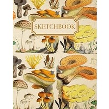 Nacario Mushroom Sketchbook: Large Blank Paper Sketchbook | Mushroom Theme | 100 Pages For