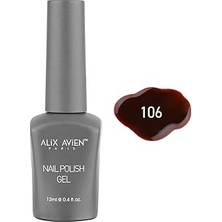 Nacario Alix Avien Kahverengi Koyu Kırmızı Kalıcı Oje 106-YOĞUN Renk Veren Jel Oje 12 Ml-Nail Uv Gel Polish