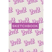 Nacario Sketchbook: Uwu Cuteness Overload Purple Pink Typography