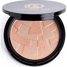 Nacario Pearl Shine Aydınlatıcı Highlighter Altın Bronz, Inci Tozu, Yüksek Pigmentasyon, Yumuşak Doku