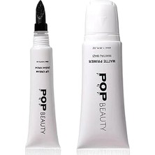 Nacario Pop Beauty Peeling Yapan Dudak Kremi (Pembe) & Aydinlik Veren Gözenek Küçülten Makyaj Bazi