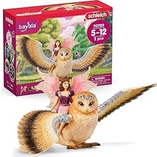 Nacario Schleich Bayala 70789 Uçan Peri Parıltılı Baykuş Oyun Seti - Büyüleyici Peri Baykuş Figürü, Fant