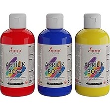 Nacario Kırmızı-Mavi-Sarı Akrilik Boya 3'lü Set 3X250GR