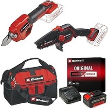 Nacario Ge-Ps 18/15 Li Bl + Ge-Ls Li Akülü Dal Budama Testeresi Budama Makası Seti (4,0 Ah Ak
