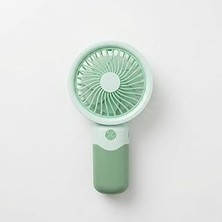 Nacario Mini-Fan Taşınabilir El Fanı, USB Şarjlı, 3 Kademeli Hız, Masaüstü Standlı, 15 Cm, 3 Kademeli Hız A