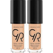 Nacario Total Cover 2si1 Arada Kapatıcı Fondöten No: 12 Light Beige - 30 ml (2 Paketi)