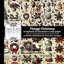 Nacario Independently Published Christmas Scrapbook And Decorative Paper: 24 Double-Sided Mat