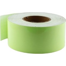 Nacario Fotolümen Gece Parlayan 7.5 cm Yeşil Reflektörlü Fosforlu Reflektif Düz Şerit Bant 10 mt Ik