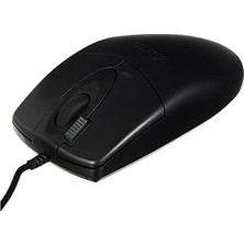 Nacario A4 OP-620D, USB Optik Mouse, 2x Buton, 4 Yönlü Scroll, Siyah