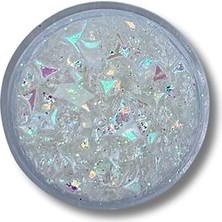 Nacario Jel Formlu Parlak Glitter - White Space, GLITTERMZ1013